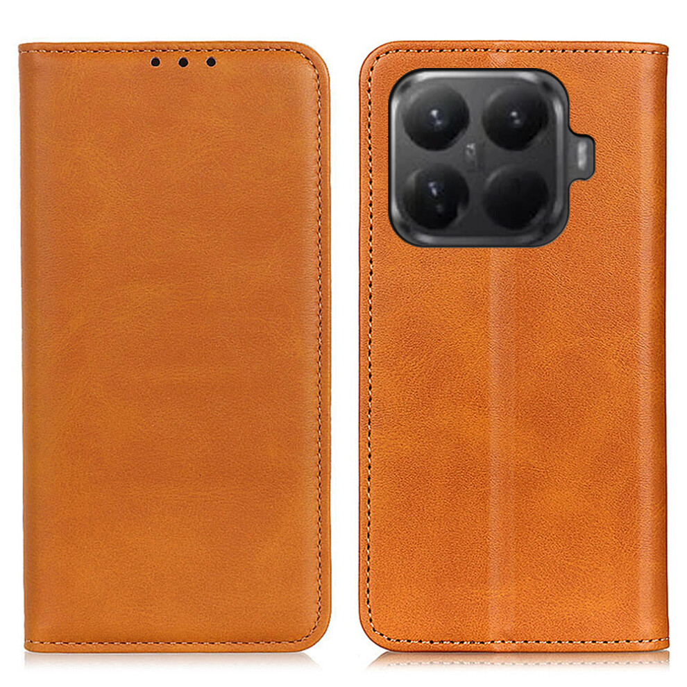 (Brown) For Xiaomi 15T Pro Case Split Leather Flip Wallet Phone Cover Brown 6914297957241