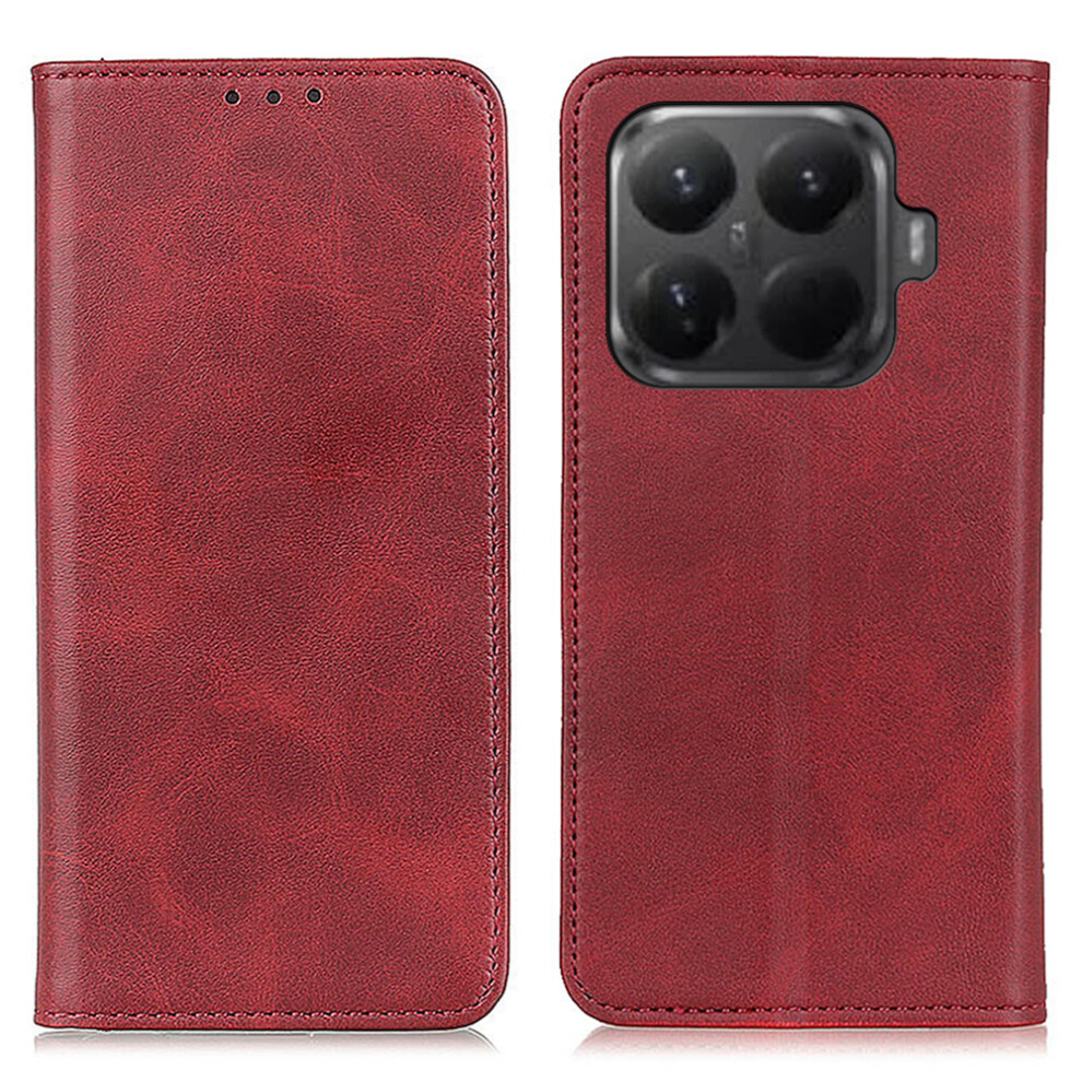 (Red) For Xiaomi 15T Pro Case Split Leather Flip Wallet Phone Cover Red 6914299331940