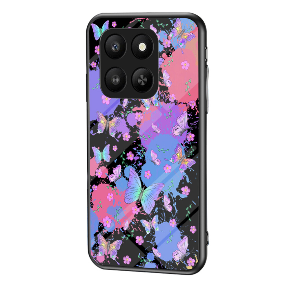 (Brilliant Butterfly) For Honor 400 Smart 5G / X7d 4G Case Butterfly Pattern Tpu + Tempered Glass Protective Phone Cover 6914297777139