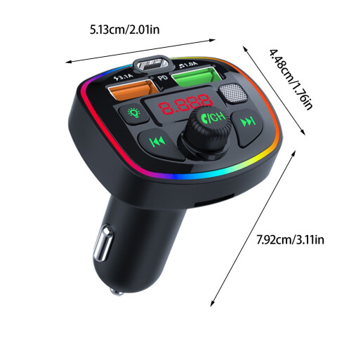 VALSEEL FM transmitter car adapter with USB charging 2
