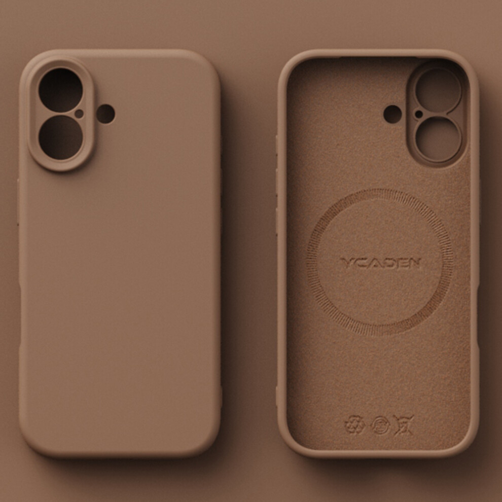 (Khaki) Ycaden For Iphone 17 Case Compatible With Magsafe Precise Cutouts Tpu Phone Back Cover 6914297988702