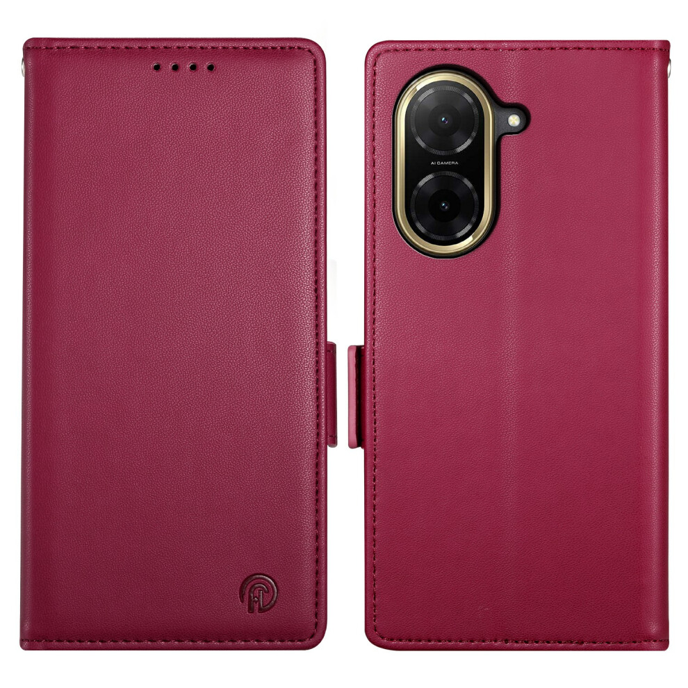 (Wine ) For Xiaomi Mi A5 Nfc (Eu) (173.45Mm) Stand Case Pu Leather Wallet Phone Cover Red 6914294516038