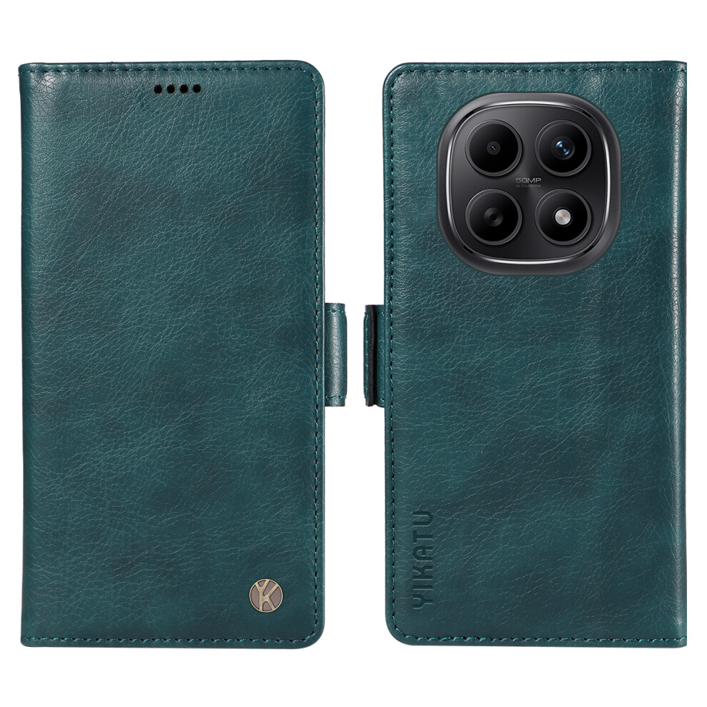 (Blue) Yikatu For Xiaomi Poco M8 5G / Redmi Note 15 5G (Global) / 15 4G (Global) Case Yk-007 Litchi Texture Pu Leather Wallet Phone Cove Blue 6914295493482