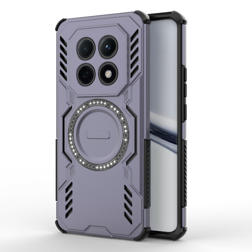 (Purple) For Xiaomi Poco M8 5G / Redmi Note 15 5G (Global) Magnetic Case Butterfly Armor Hollow Heat Dissipation Pc + Tpu Phone Cover Purple 6914294827424