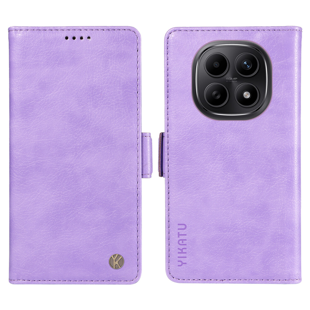 (Purple) Yikatu For Xiaomi Poco M8 5G / Redmi Note 15 5G (Global) / 15 4G (Global) Case Yk-007 Litchi Texture Pu Leather Wallet Phone Cove Purple 6914298241622