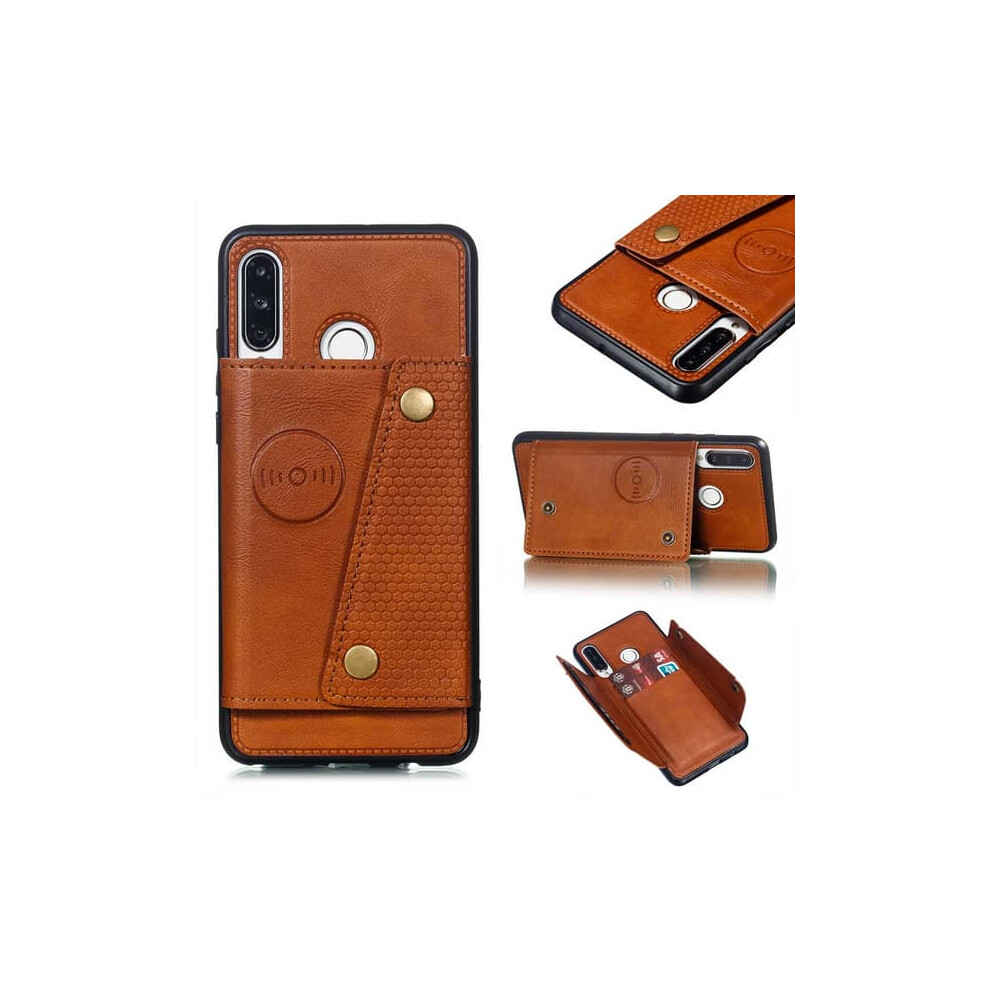 Huawei P30 Lite Retro Case With Card Slot Light Brown 962029558606