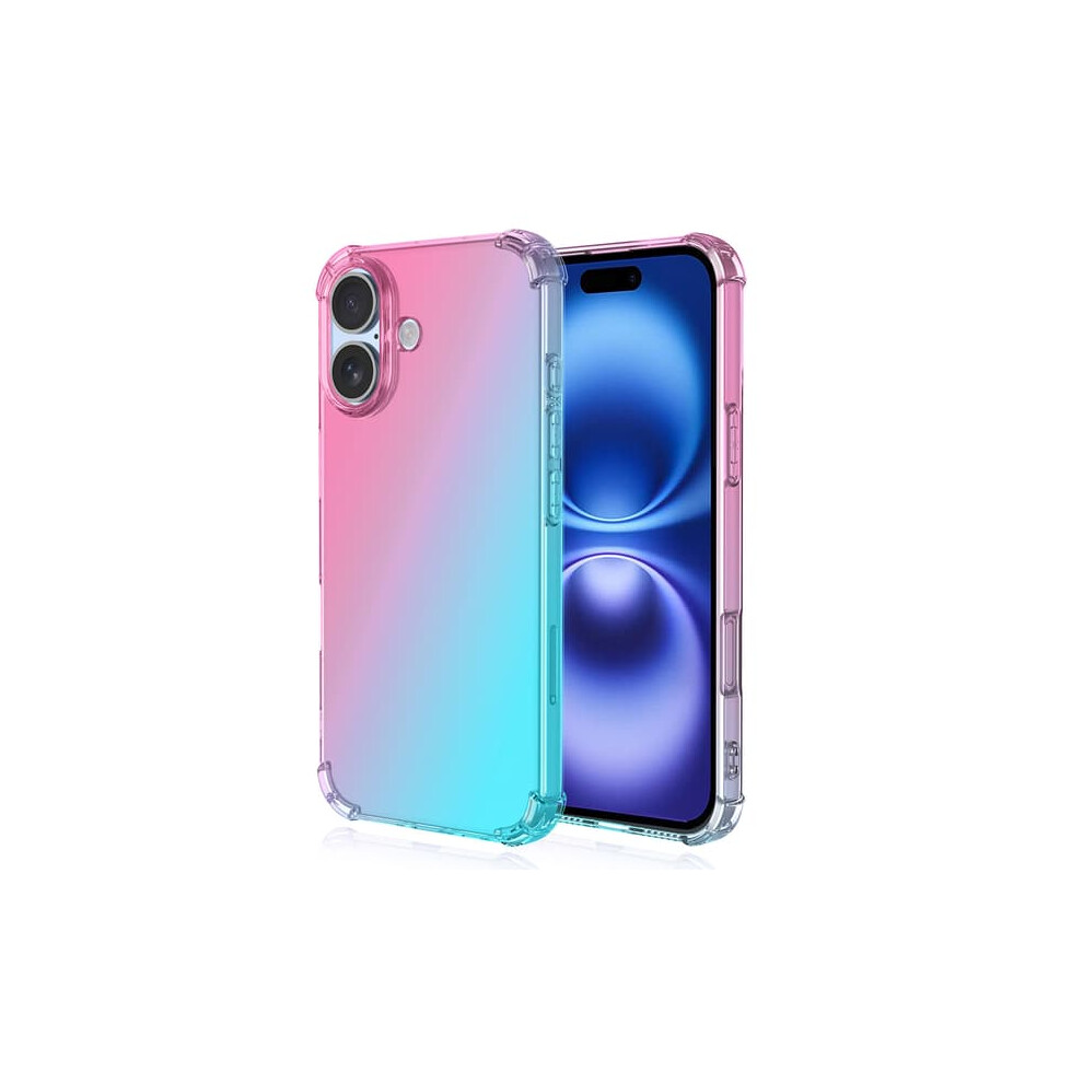 Iphone 16 Plus Silicone Case Pink Green Gradient Pink,Green 962029555360