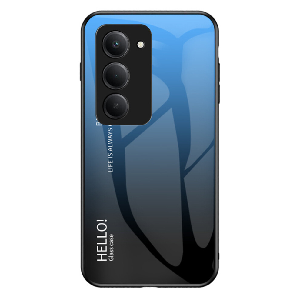 (Gradient Blue Black) For Xiaomi Redmi 15 5G (Global) (169Mm) Case Anti-Scratch Tempered Glass + Pc + Tpu Phone Cover Blue,Black 6914299209546