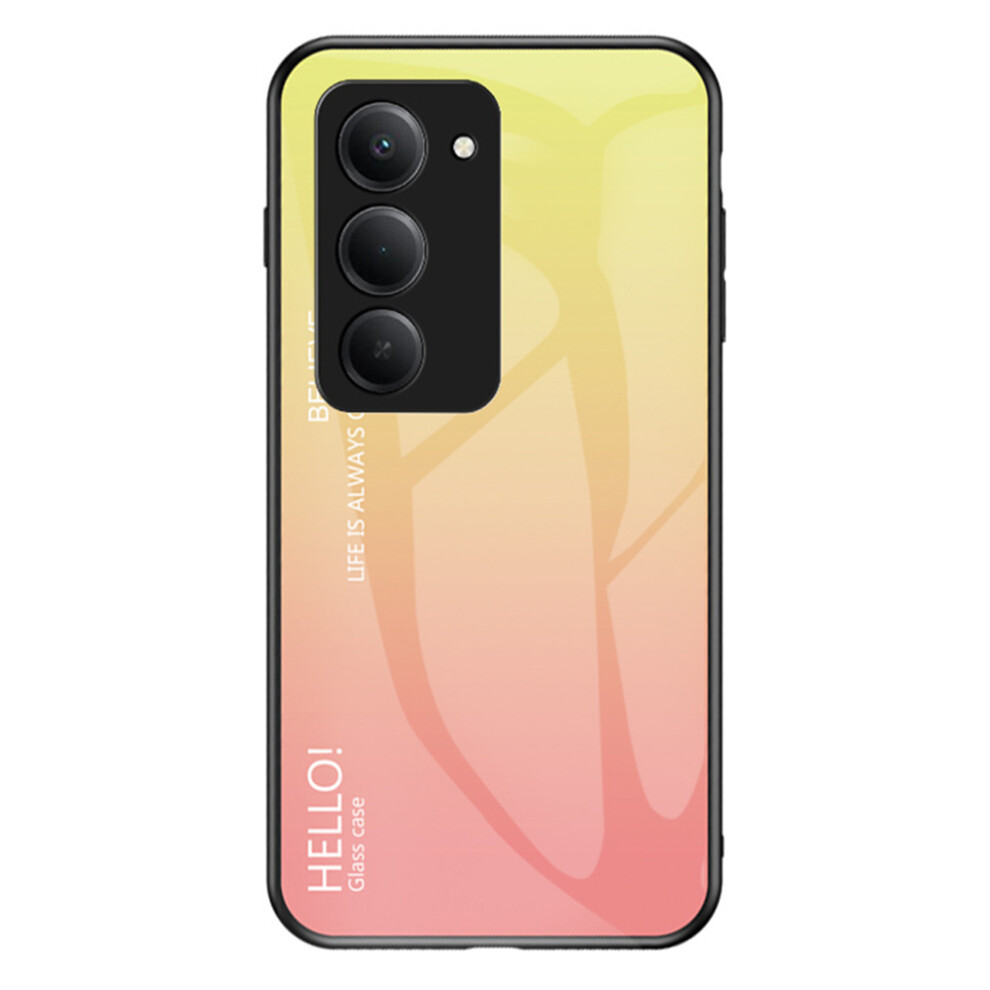 (Gradient ) For Xiaomi Redmi 15 5G (Global) (169Mm) Case Anti-Scratch Tempered Glass + Pc + Tpu Phone Cover Yellow 6914299899815