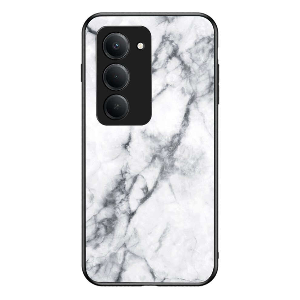 ( Marble) For Xiaomi Redmi 15 5G (Global) (169Mm) Case Marble Pattern Tempered Glass+Pc+Tpu Protective Phone Cover White 6914293620200