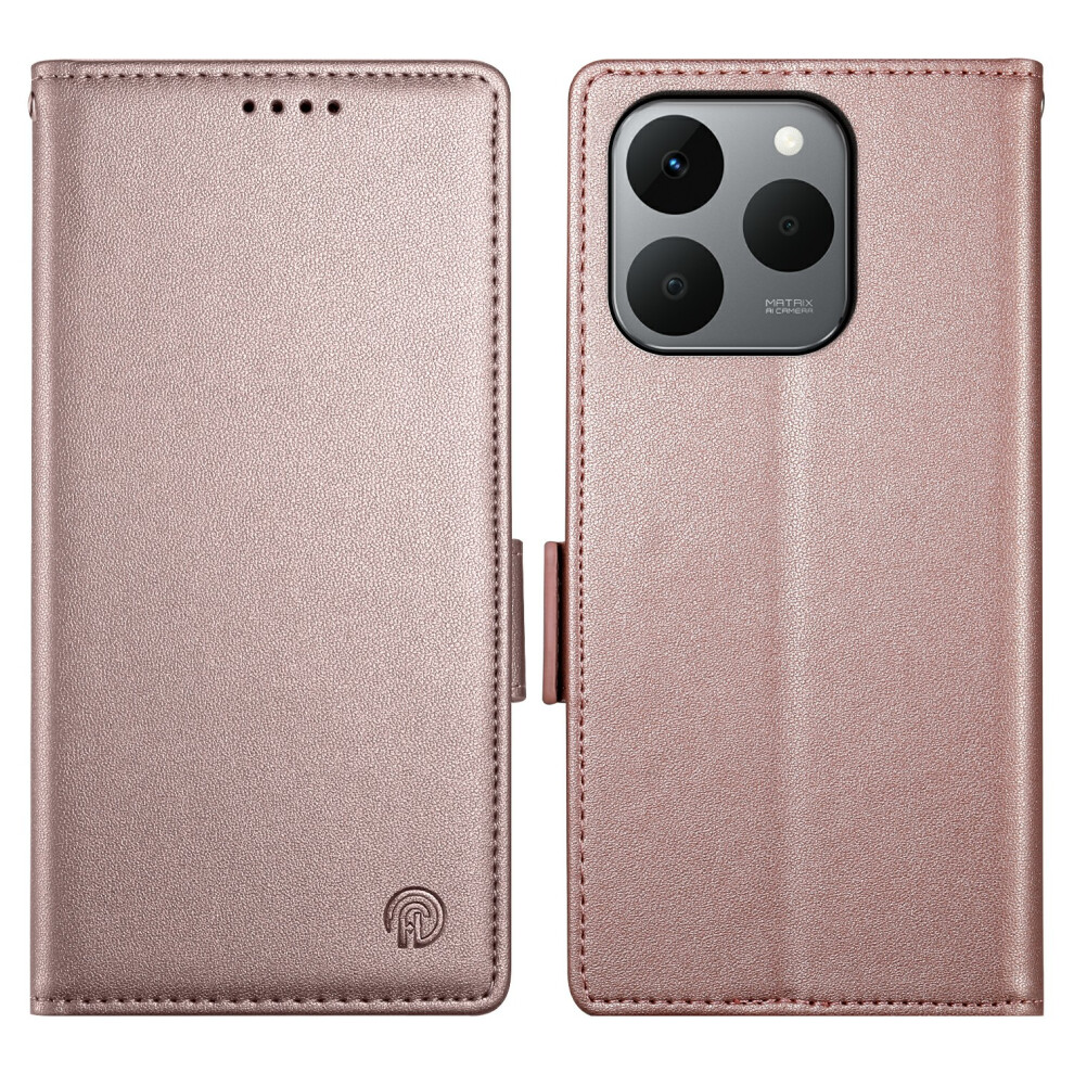 (Rose ) For Realme 15T 5G Stand Case Pu Leather Wallet Phone Cover Gold 6914290871292