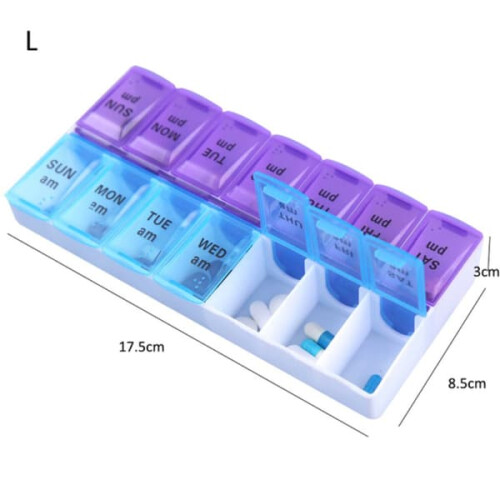 Medicine Tablet Case 14 Compartment Practical