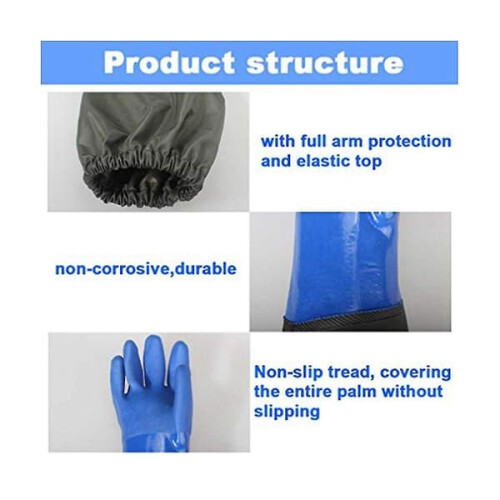 Rubber Gloves Waterproof Heavy-Duty 100cm 2