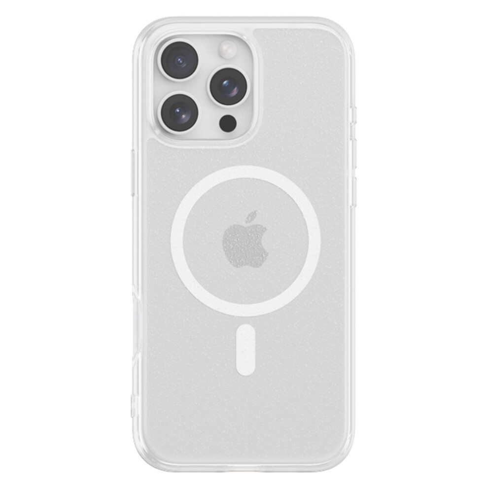 (Transparent) For Iphone 16 Pro Case Compatible With Magsafe Sparkling Glitter Pc + Tpu Phone Cover 6914299639558