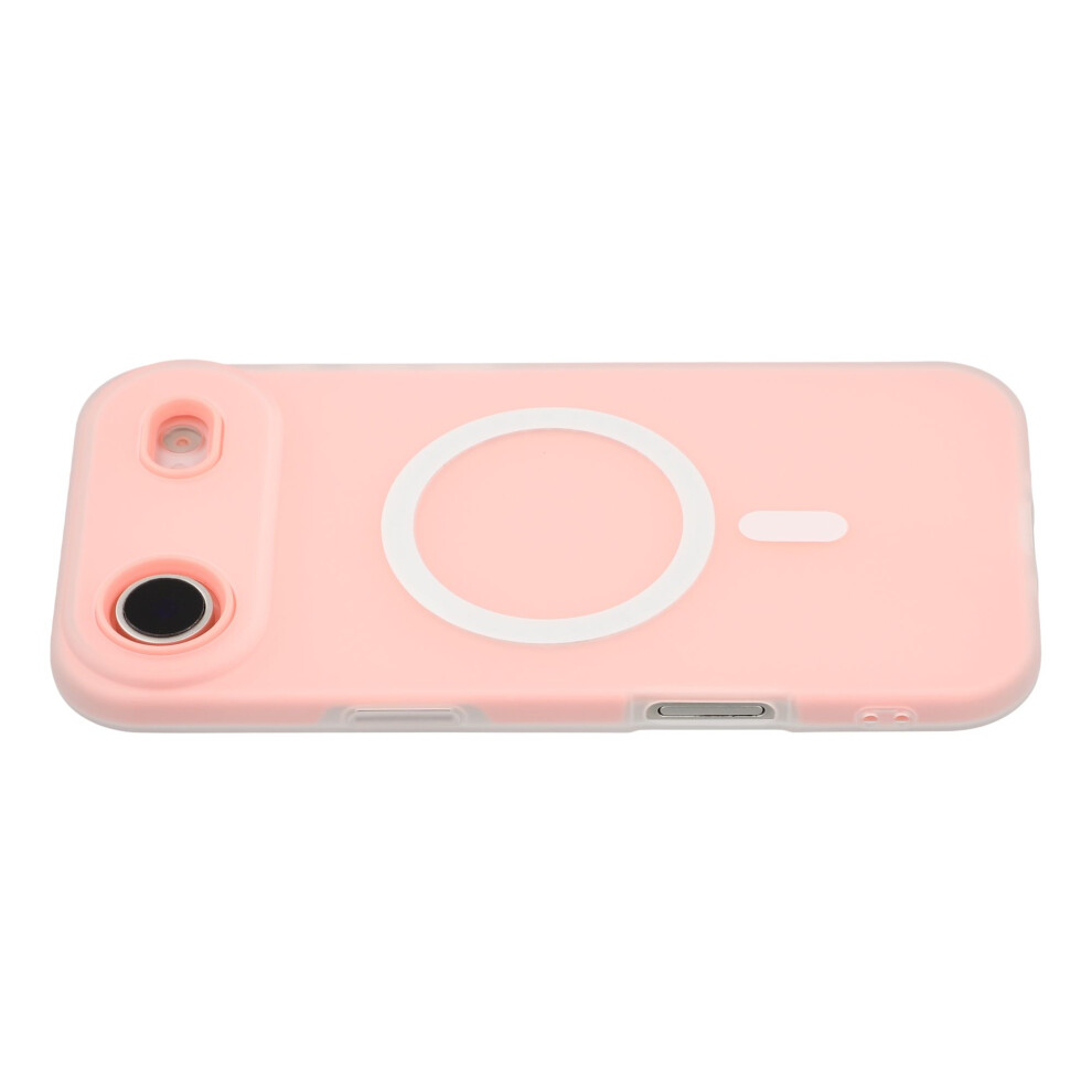 (Pink) For Iphone Air Case Compatible With Magsafe Pc + Tpu Frosted Phone Cover Large Camera Cutout Pink 6914299617143