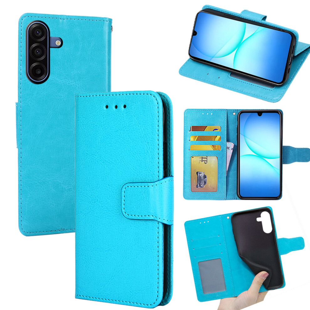 (Baby ) For Samsung Galaxy A17 5G / 4G Case Wallet Pu Leather + Tpu Folding Stand Phone Cover Blue 6914293332752