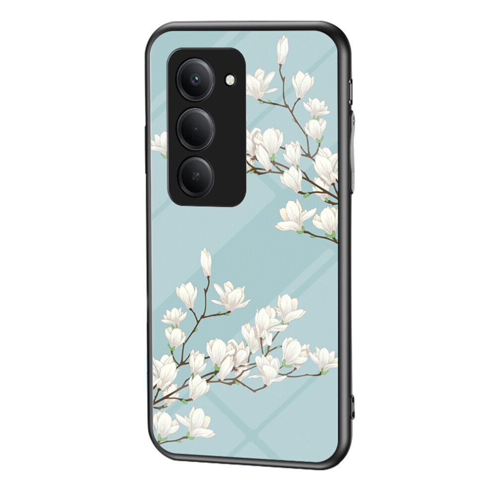 (Gardenias) For Xiaomi Redmi 15 5G (Global) (169Mm) Case Floral Pattern Tpu + Tempered Glass Protective Phone Cover 6914298080306