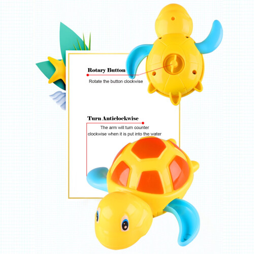 Baby Bath Toys Floating Turtle Wind-Up 3 Pieces 2