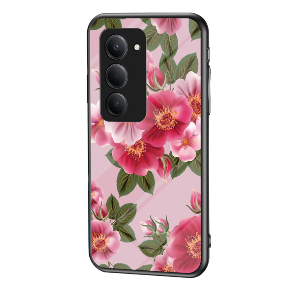 (Glamorous Peony) For Xiaomi Redmi 15 5G (Global) (169Mm) Case Floral Pattern Tpu + Tempered Glass Protective Phone Cover 6914299693215