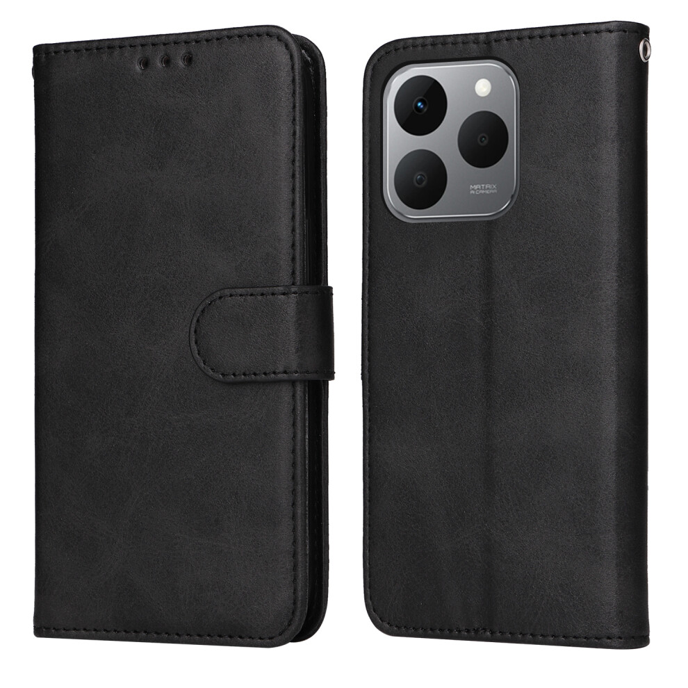 (Black) For Realme 15T 5G Case Wallet Pu Leather Folio Flip Phone Cover Black 6914298997833
