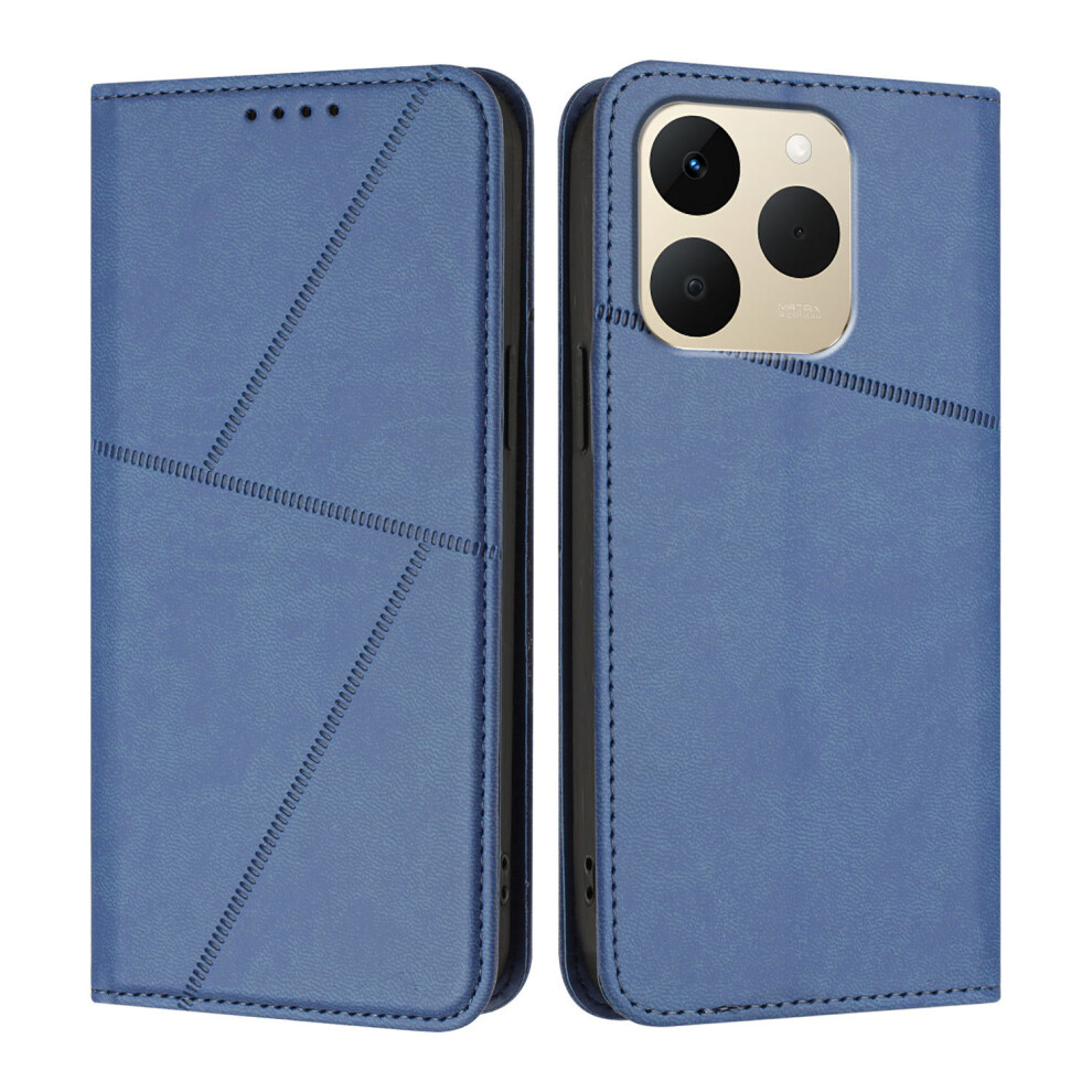 (Royal ) For Realme 15T 5G Wallet Case Magnetic Closure Leather Flip Phone Cover With Stand Blue 6914295744652