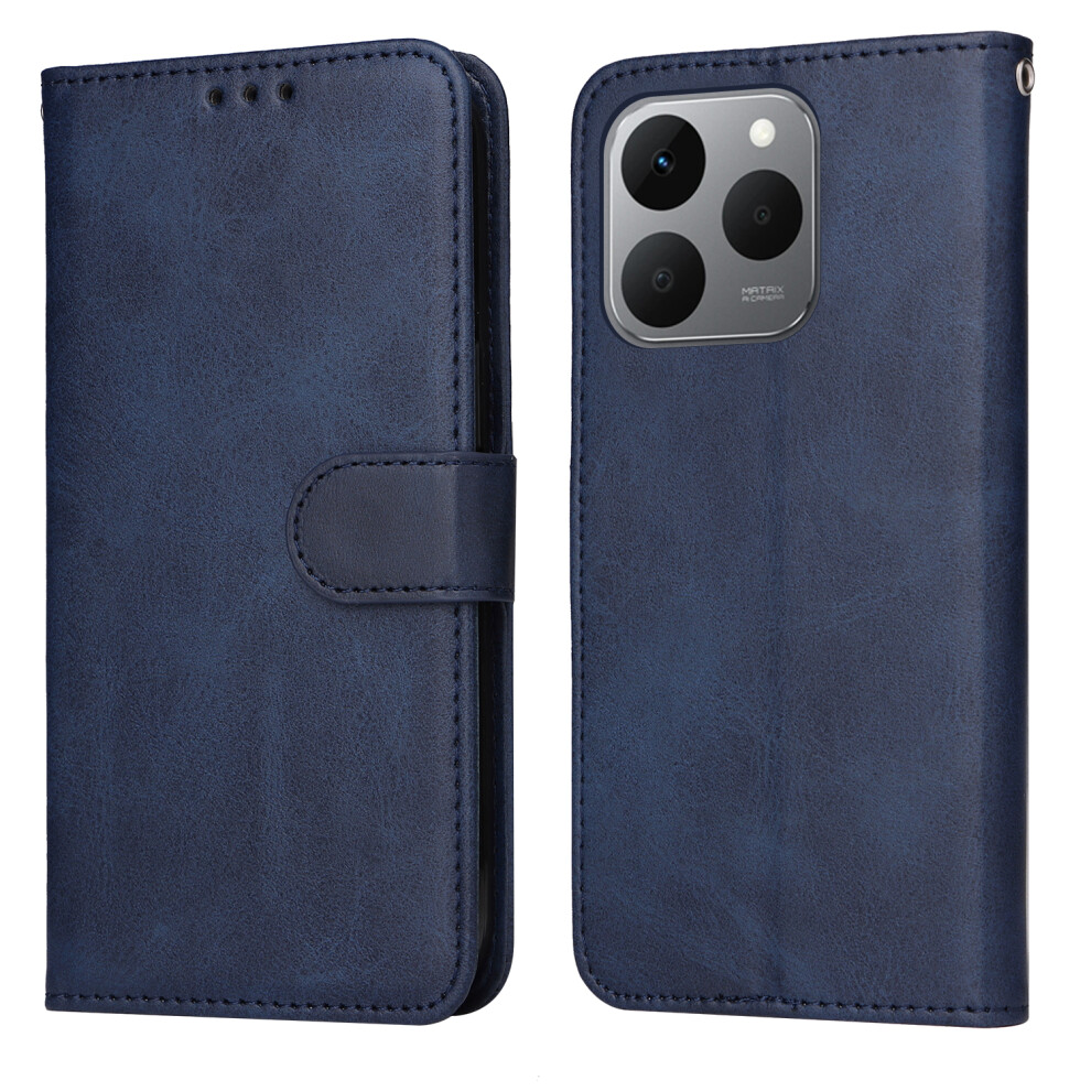 (Blue) For Realme 15T 5G Case Wallet Pu Leather Folio Flip Phone Cover Blue 6914293843722