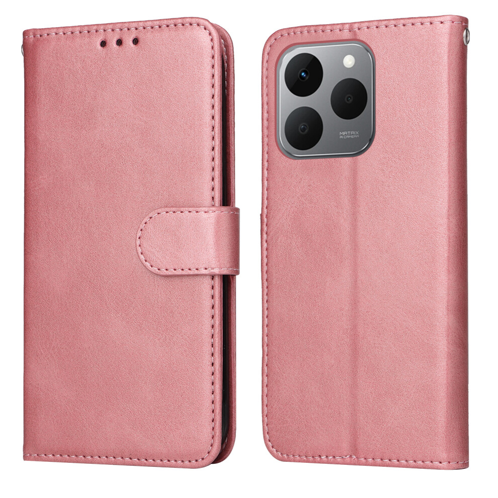 (Pink) For Realme 15T 5G Case Wallet Pu Leather Folio Flip Phone Cover Pink 6914296361568