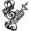 Metal Music Note Wall Decor Black 11.8 x 9.8 Inch 1