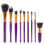 Ensemble de pinceaux KABUKI-MINERALS9 pièces (ORIGINAL) Violet/Argent 4