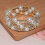 Crystal imitation pearl bracelet silver multilayer 7