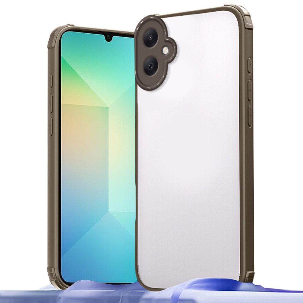 (Brown) For Samsung Galaxy A06 5G Case Reinforced Corner Shockproof Tpu + Acrylic Phone Cover Brown 6914299020400