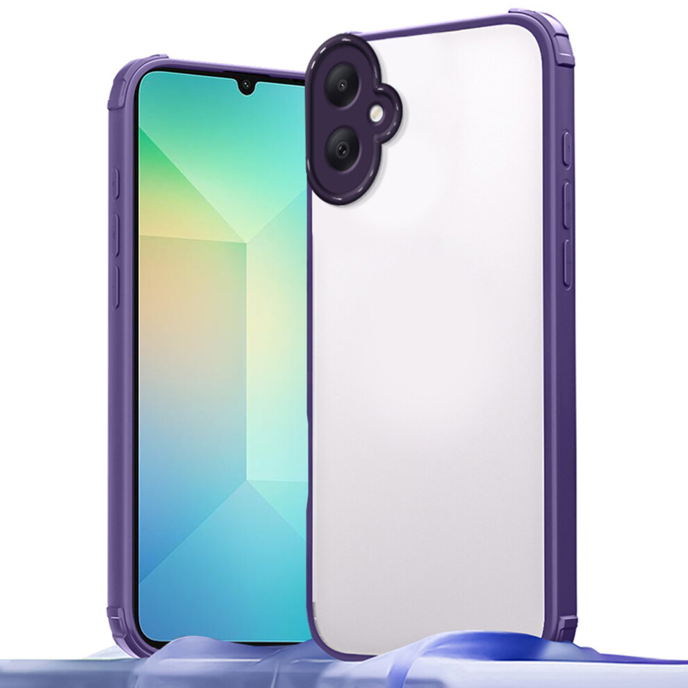 (Purple) For Samsung Galaxy A06 5G Case Reinforced Corner Shockproof Tpu + Acrylic Phone Cover Purple 6914299889243