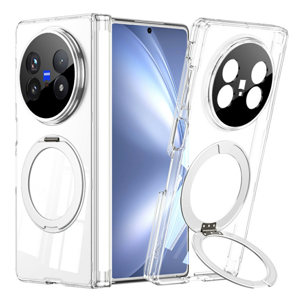 (Transparent) Gkk For Vivo X Fold5 5G Magnetic Case Rotating Kickstand Hinge Protection Clear Tpu Phone Cover 6914298514726
