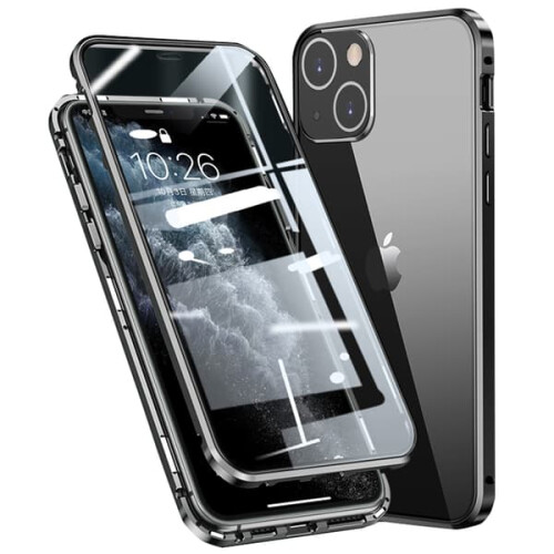 Compatível com iPhone 14 - Capa protetora magnética dupla face verde 2