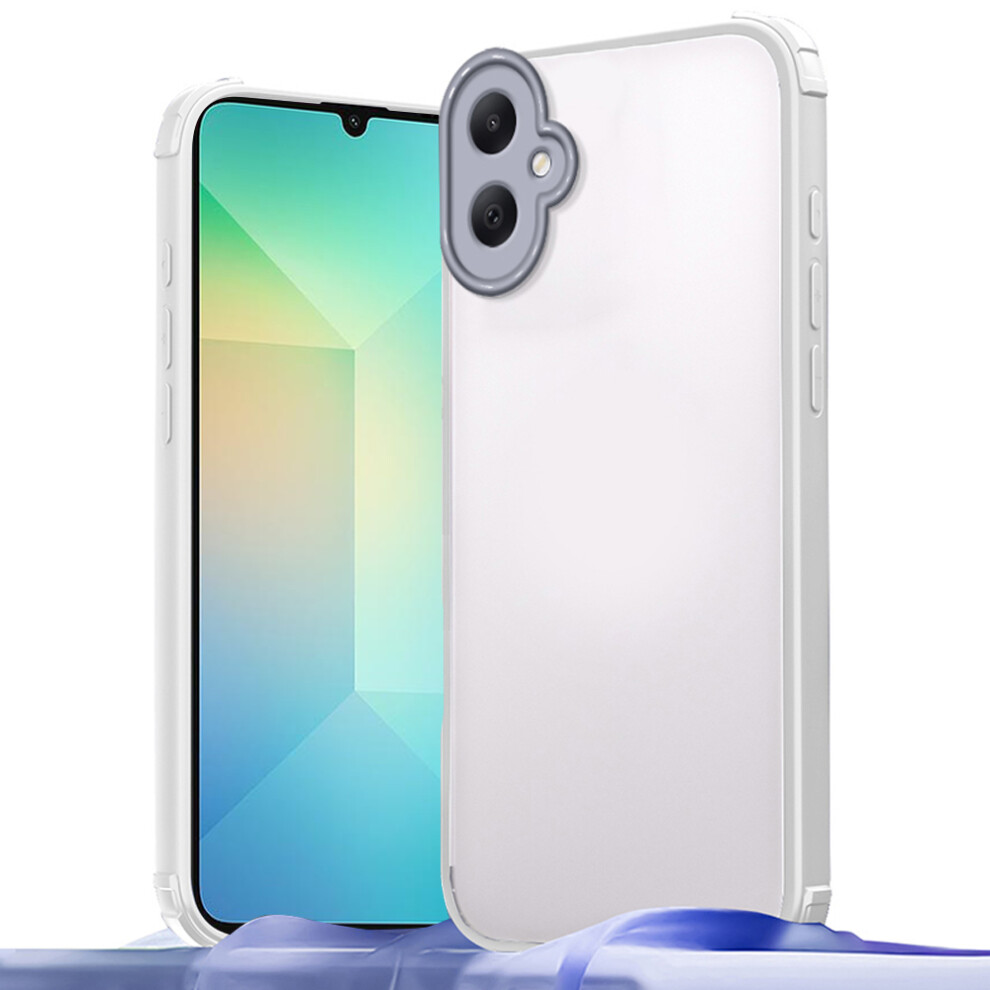 (White) For Samsung Galaxy A06 4G Case Reinforced Corner Shockproof Tpu + Acrylic Phone Cover White 6914290861224