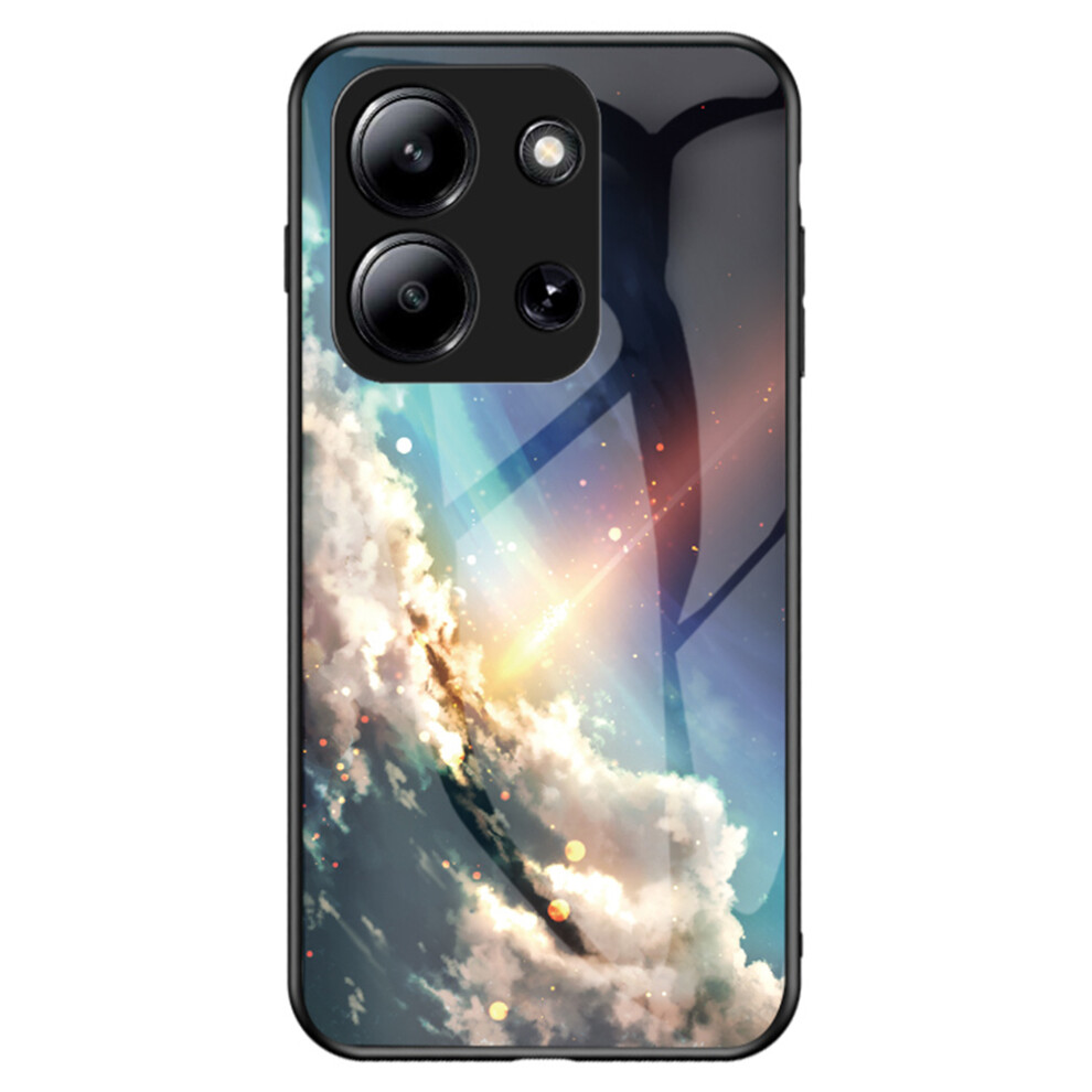 (Bright Starry Sky) For Xiaomi Redmi 15C 4G (Global) (171Mm) / Poco C85 4G (171Mm) Case Starry Sky Pattern Tempered Glass Phone Cover 6914290072859