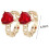 Women's Gold-Plated Zircon Heart Rings Adjustable Open 3