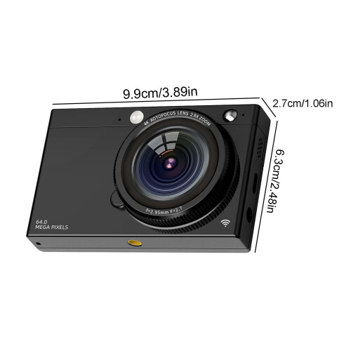 Digital Camera 64MP FHD 2.83in IPS Screen 28X Zoom 2
