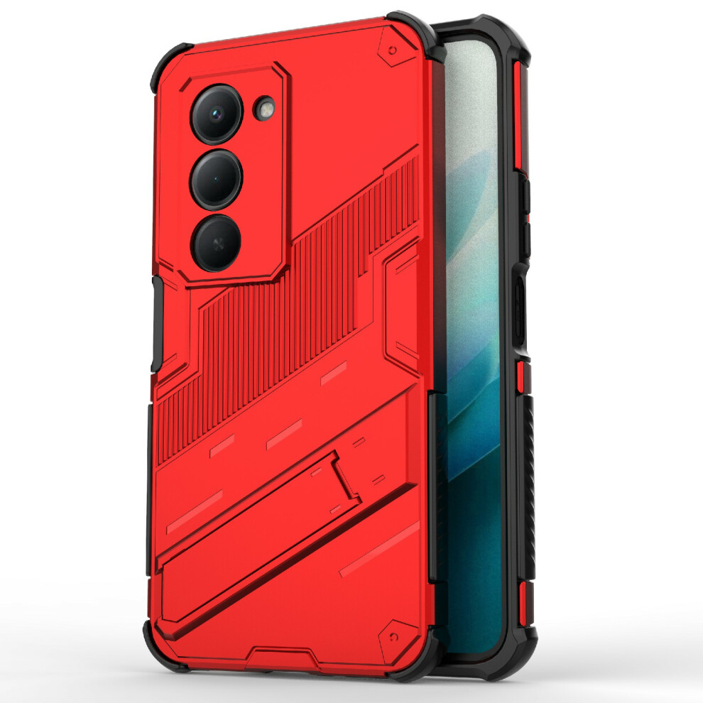 (Red) For Xiaomi Mi 15 4G (Eu) (171Mm) Case Pc + Tpu Shockproof Phone Cover With Kickstand Red 6914297613109