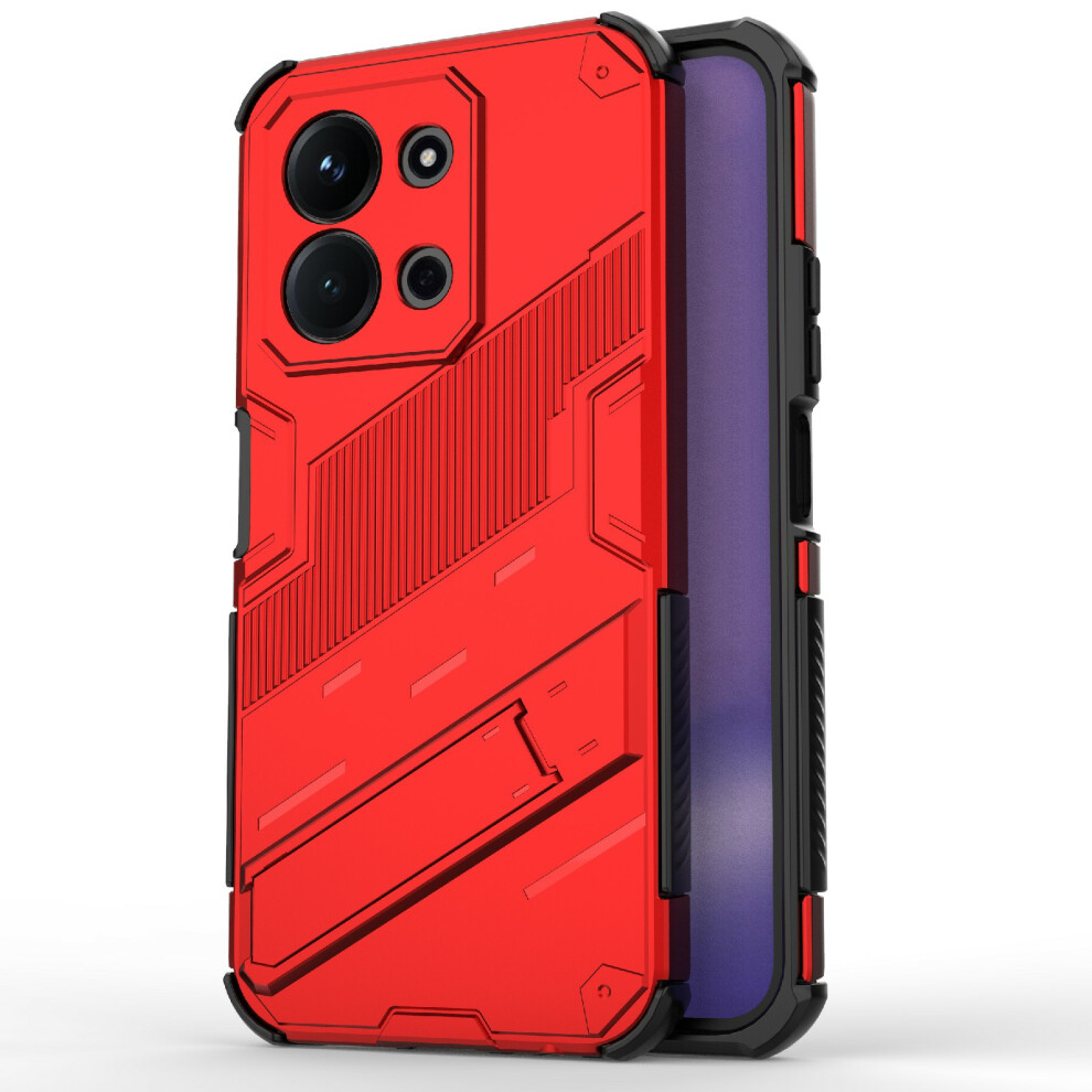 (Red) For Xiaomi Mi 15C 4G (Global) (171Mm) / Poco C85 4G (171Mm) Case Pc + Tpu Shockproof Phone Cover With Kickstand Red 6914291159580