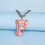 Baseball Initial Pendant Necklace Stainless Steel Gold 3