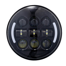 45W 5.75 Inch Motorcycle Headlight LED Round Light Lamp High Low Projector with DRL Turn Signal Light