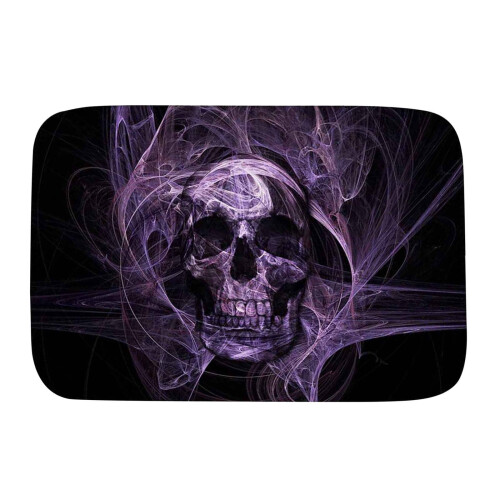OYIGU Χαλί δαπέδου από φανέλα με κρανίο, Festives Ghost Head, Απορροφητικό, Αντιολισθητικό,