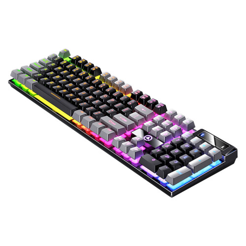 USB Wired Gaming Keyboard, Ergonomic Slim LED Backlit, Mechanical Feeling Floating Keys, Durable Desktop Keyboard 1