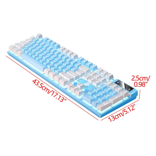 Gaming Keyboard Mechanical Feel USB Wired RGB Backlit 2