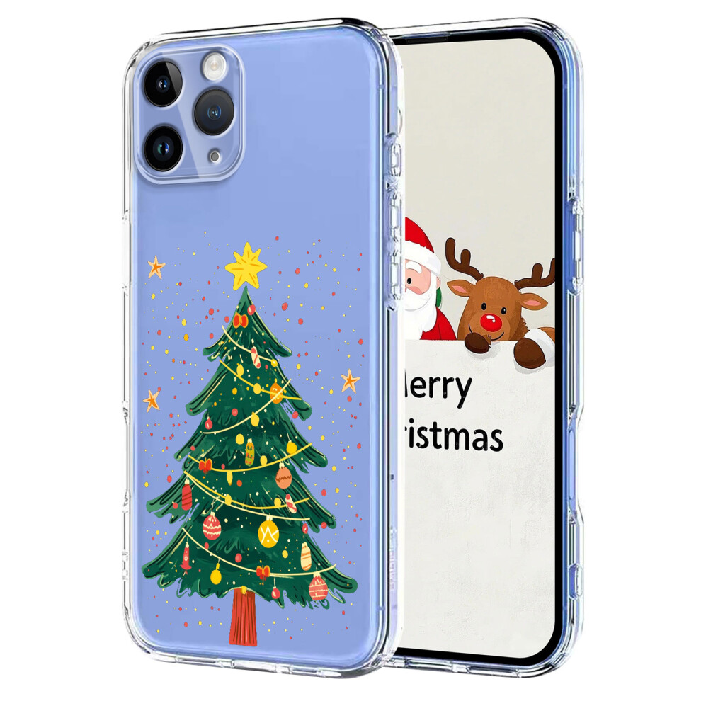 (Christmas Tree) For Iphone 11 Pro Max Case Christmas Themed Pattern Printing Tpu Phone Back Cover 6914293177834