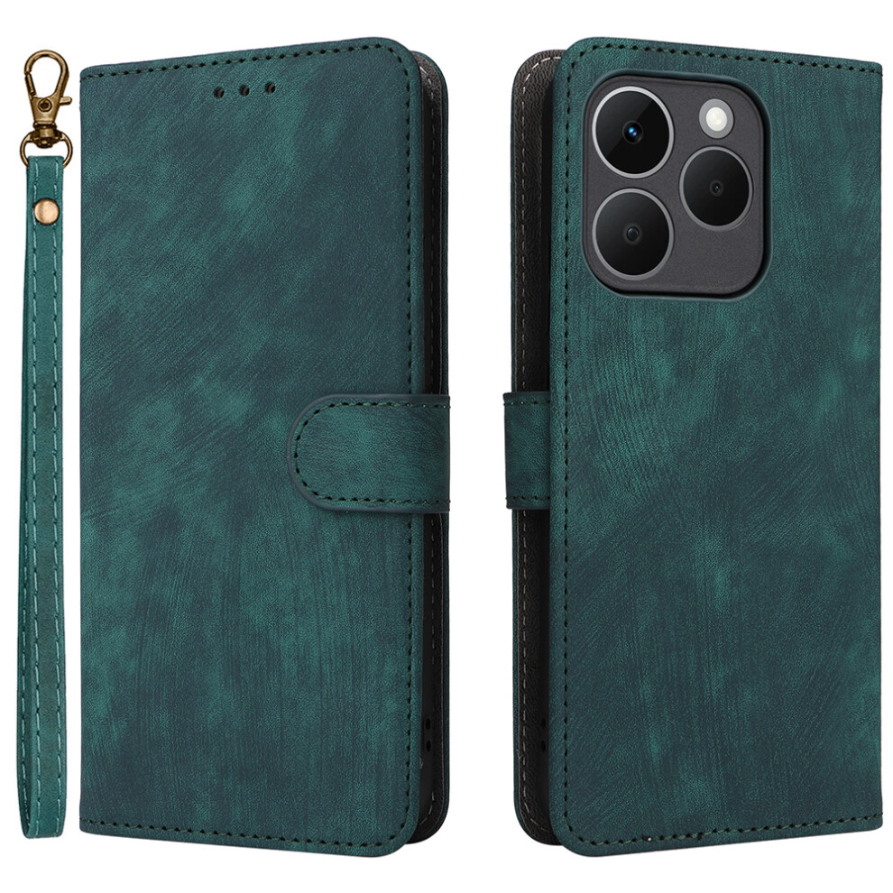 (Green) For Realme 15T 5G Case Wallet Rfid Blocking Pu Leather Phone Cover Stand With Strap Green 6914293535894