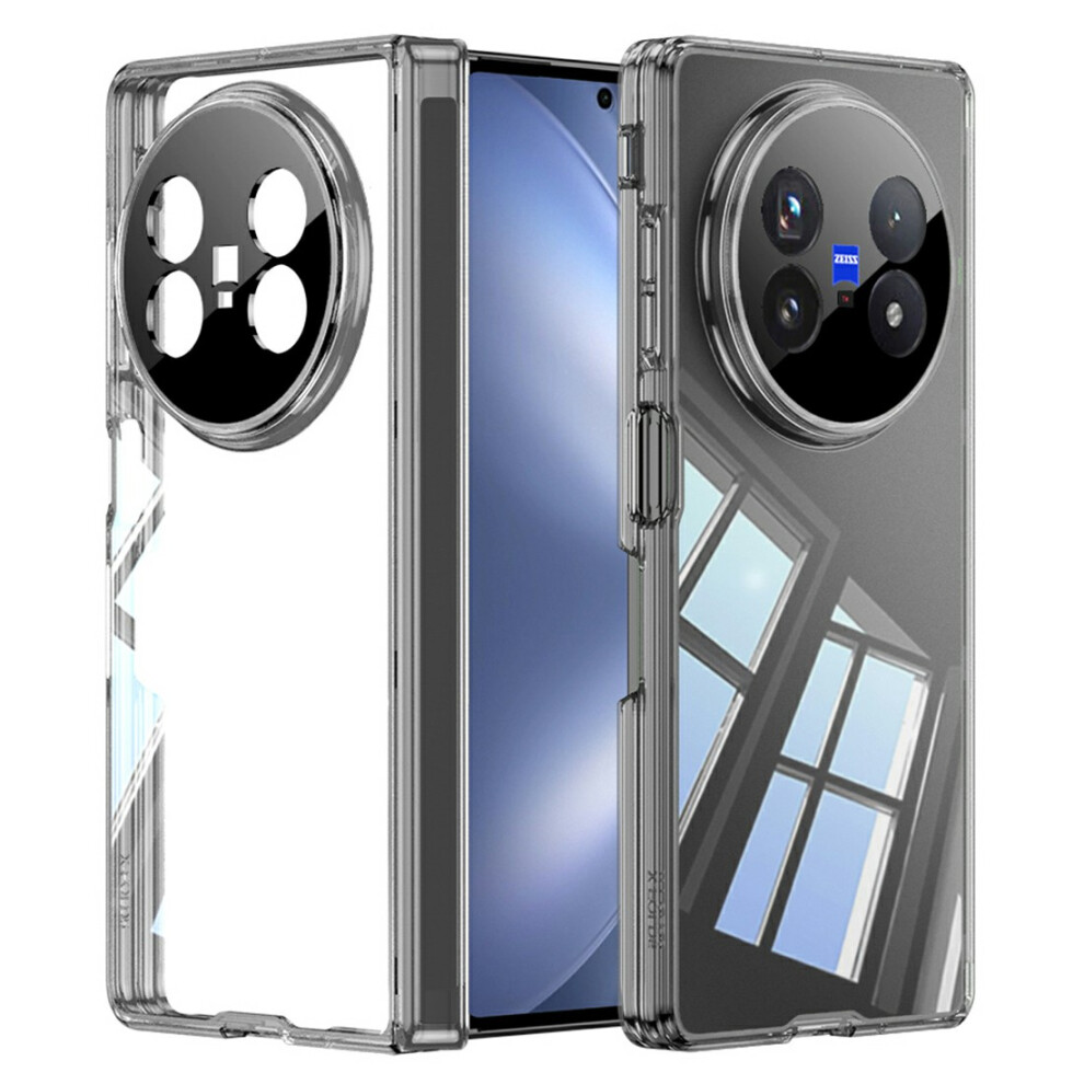 (Transparent ) Gkk For Vivo X Fold5 5G Case Magnetic Hinge Design Clear Tpu Phone Cover Black 6914290656998