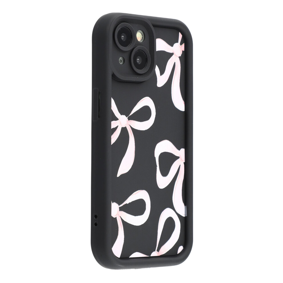 (Big Bow / ) For Iphone 13 Case Aesthetic Pattern Print Tpu Shockproof Phone Cove Black 6914292690334