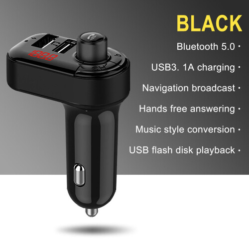 VALSEEL Car Bluetooth FM Transmitter with USB Charger 1